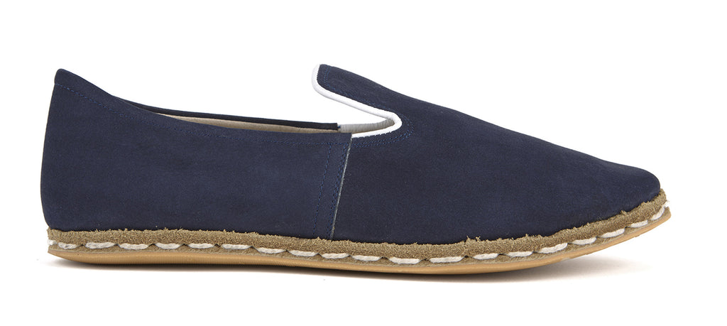 Flat Fours Navy Suede Shoe