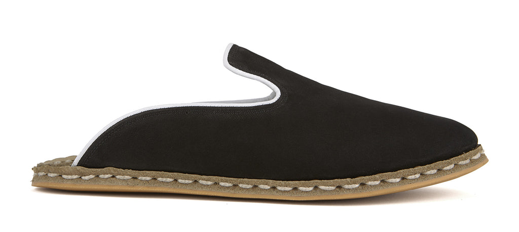 Flat Fours Slip-On Black Suede Shoe
